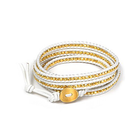 Chan Luu Gold Leather 5-Wrap Bracelet